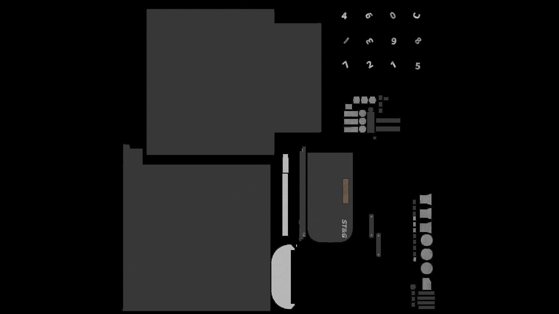 Safe Box Low-poly 3D model_9