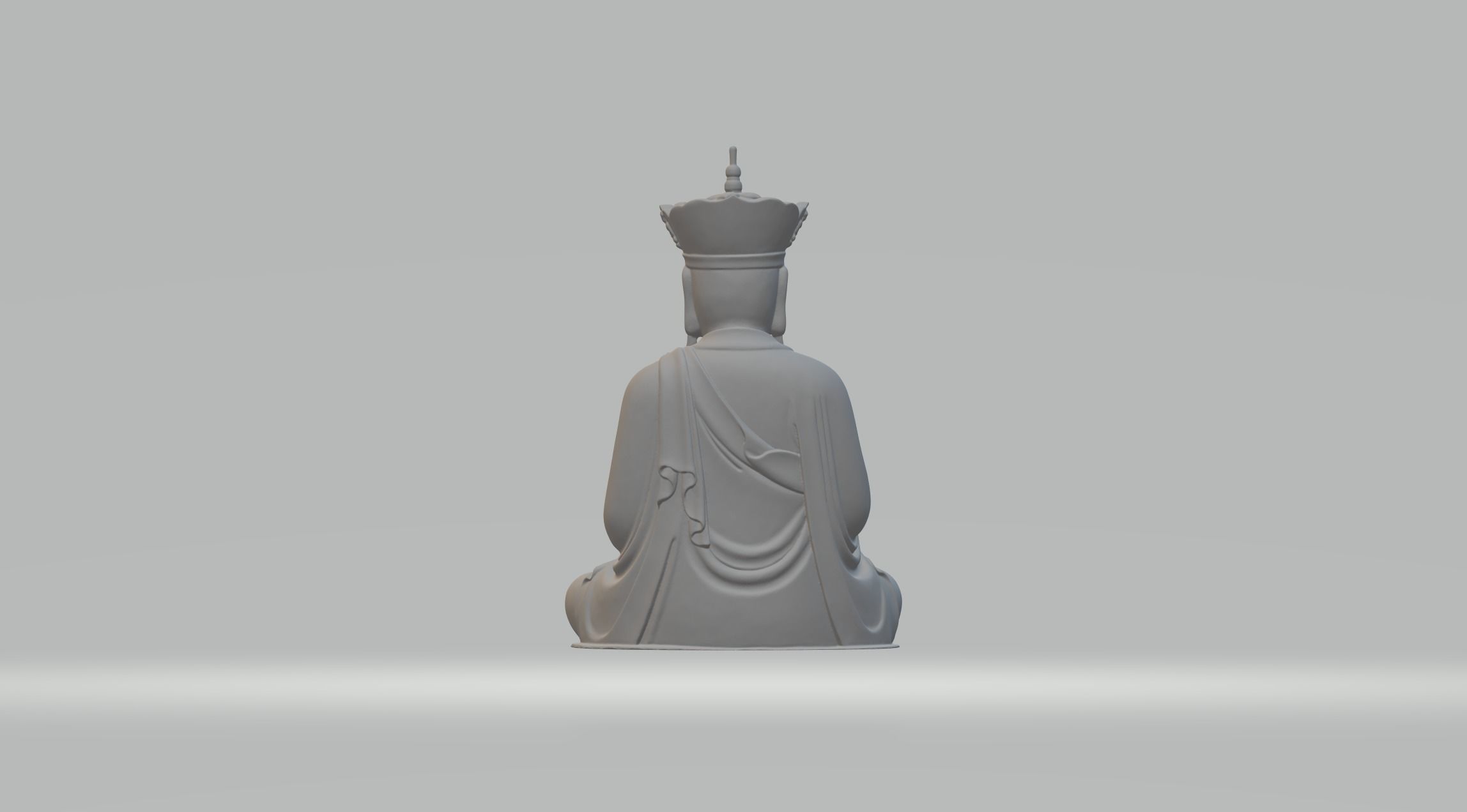 Ksitigarbha Bodhisattva Buddha Statue  3D print model_2