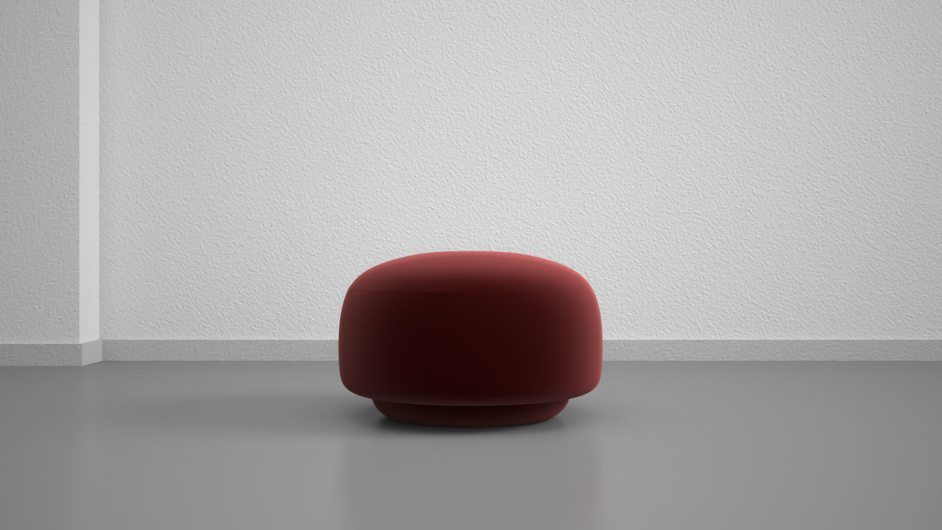 Red Velvet Sofa 3D model_7