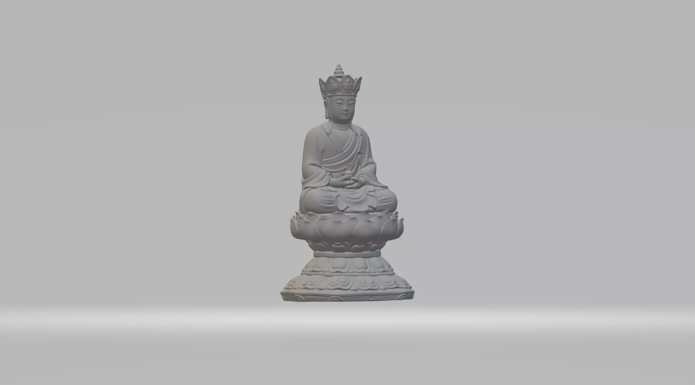 Ksitigarbha Bodhisattva Buddha Statue 3D print model