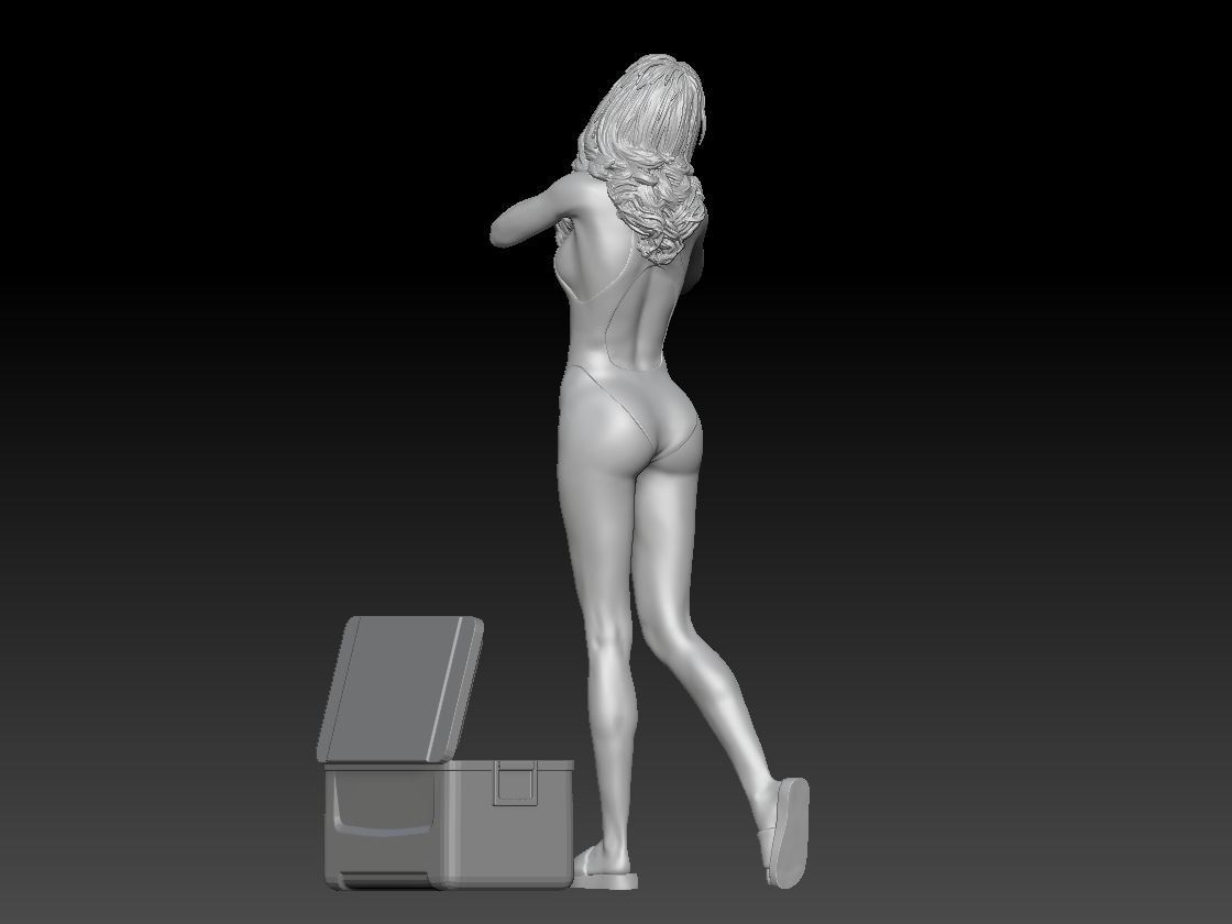 BBQ GIRL 2 READY 3D print model_4