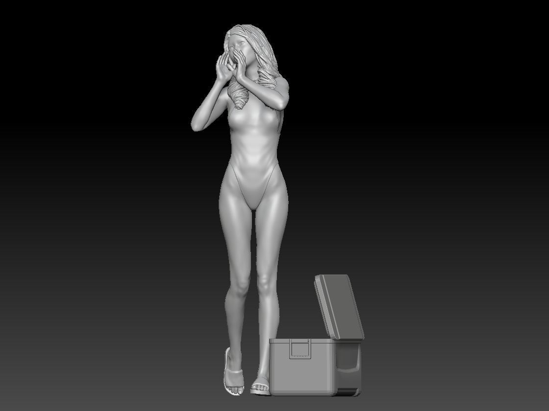 BBQ GIRL 2 READY 3D print model_1