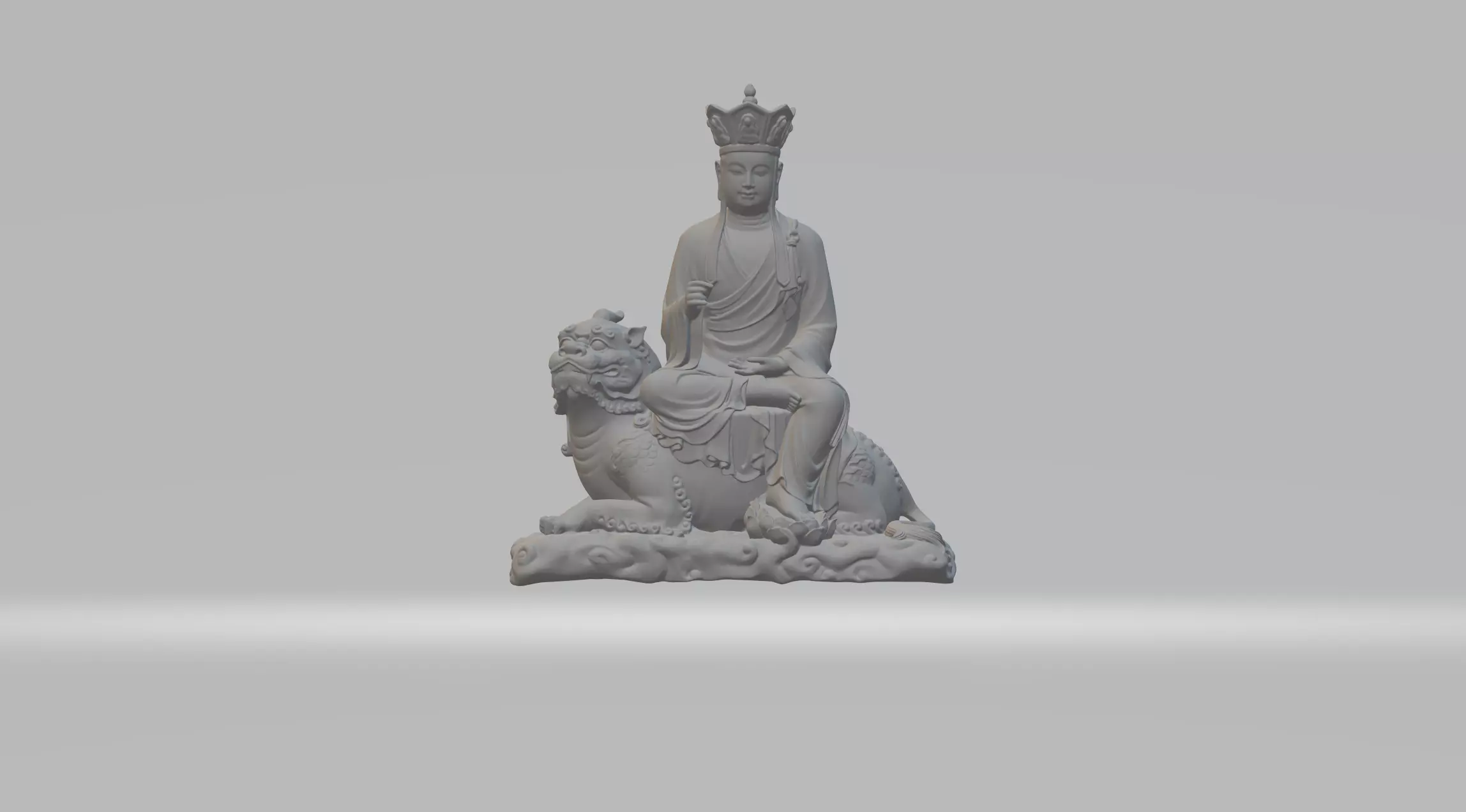 Ksitigarbha Bodhisattva Buddha Statue 3D print model