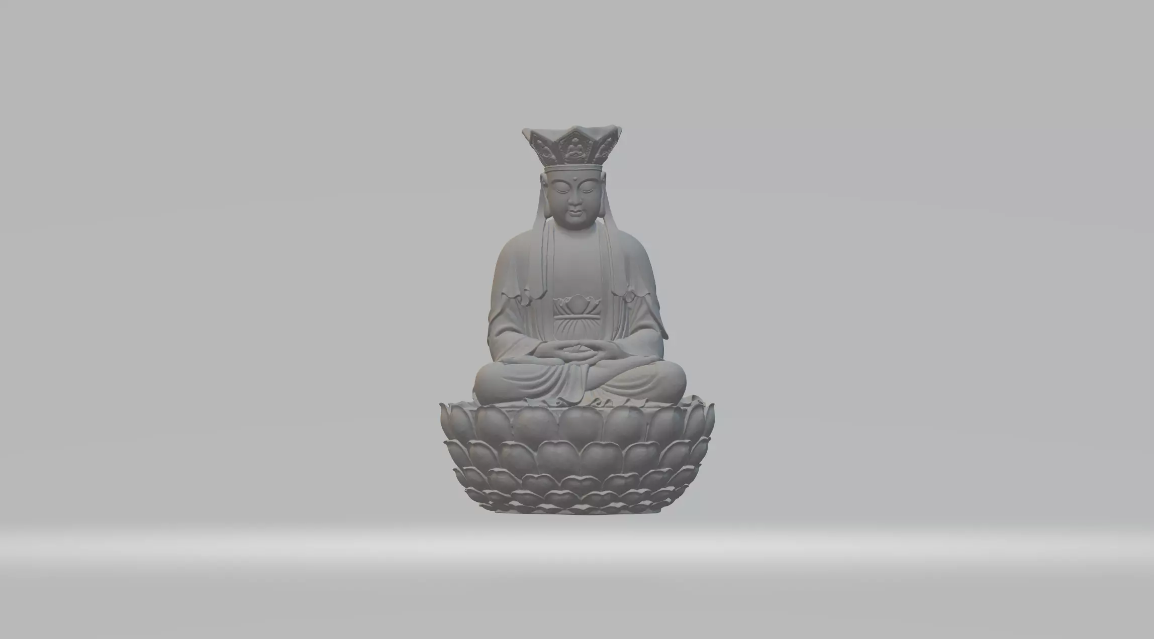 Ksitigarbha Bodhisattva Buddha Statue 3D print model