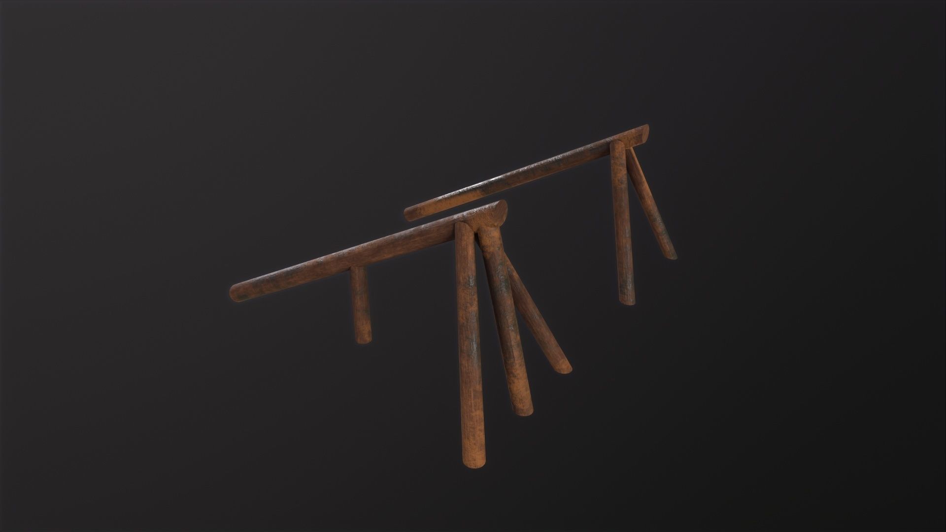 3D model Log Ramps Obstacles WWII 3D Model VR / AR / low-poly | CGTrader