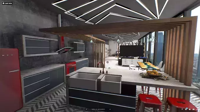 Virtual-Reality Apartment for metaverse 3D model
