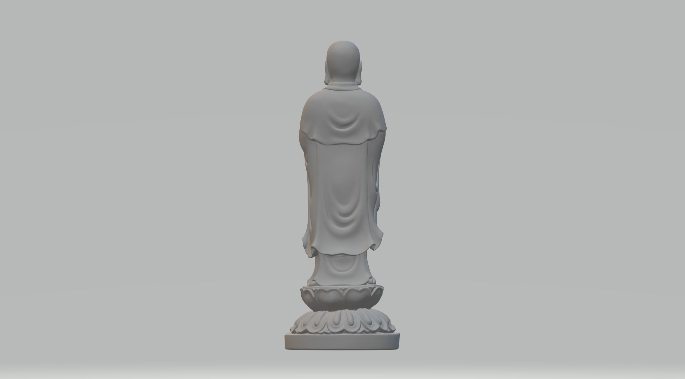Ksitigarbha Bodhisattva Buddha Statue 3D print model_2