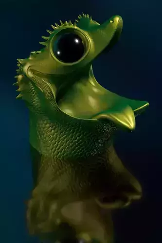 Kroni with Tongue - STL 3D Print Model  High-Polygon