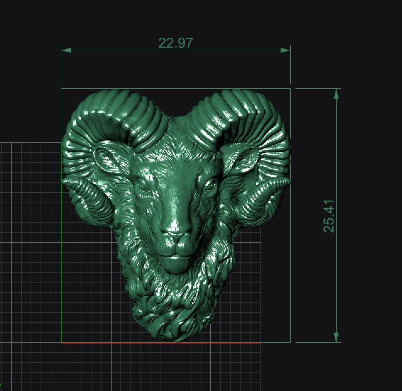 Ram Goat head 3d Model 3D print model_4