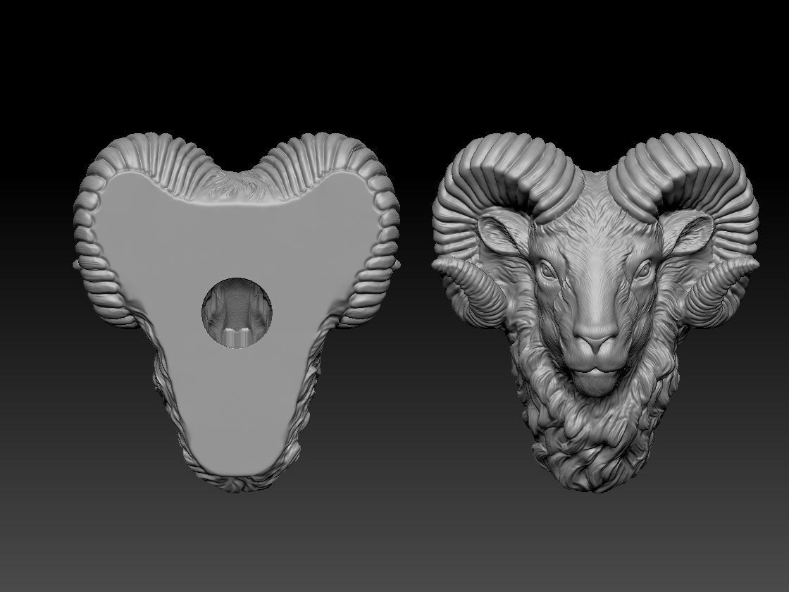 Ram Goat head 3d Model 3D print model_1
