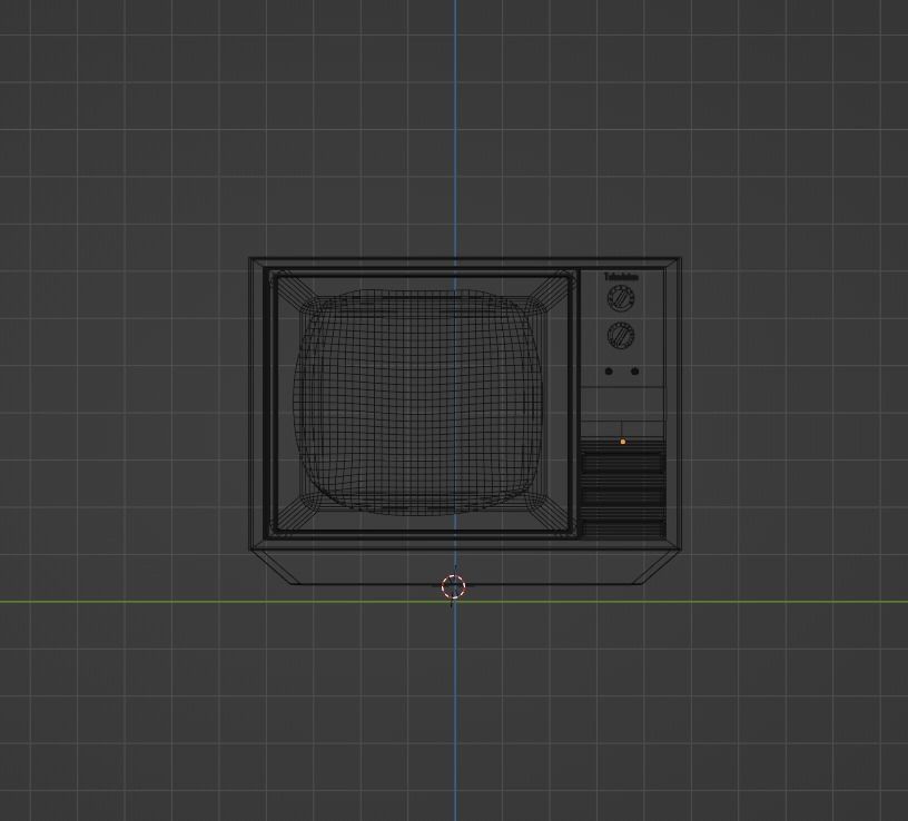 Old nostalgia television mid 20th century Low-poly 3D model_6