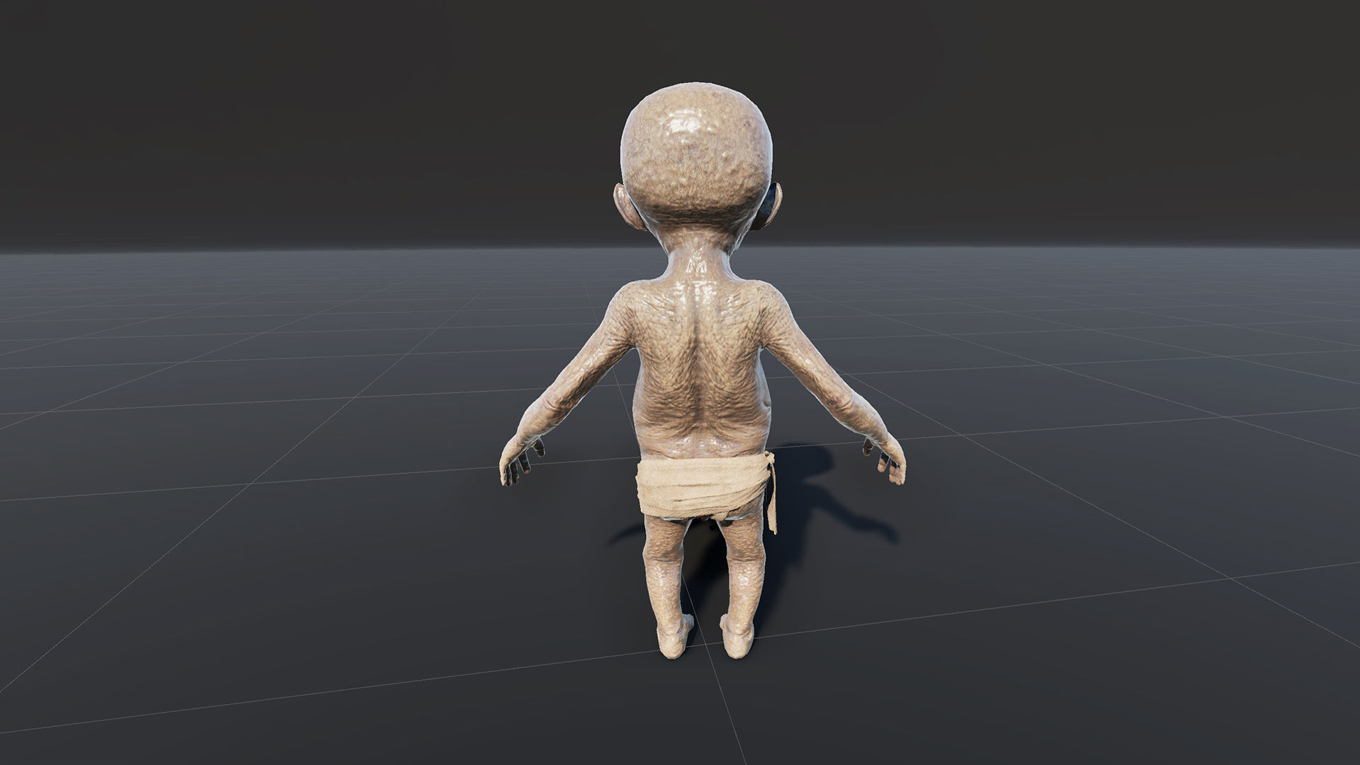 Homunculus Low-poly 3D model_16