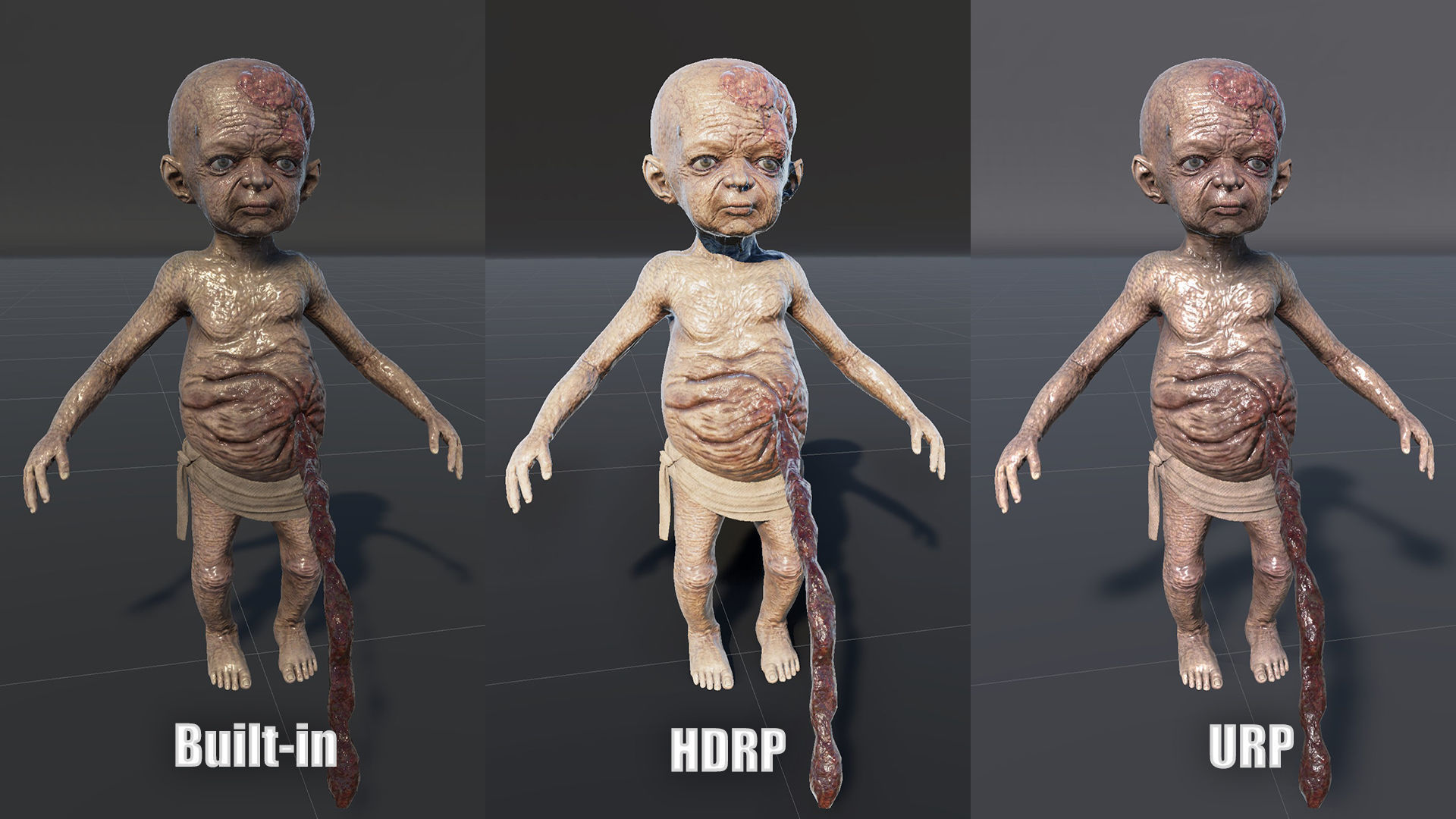 Homunculus Low-poly 3D model_15