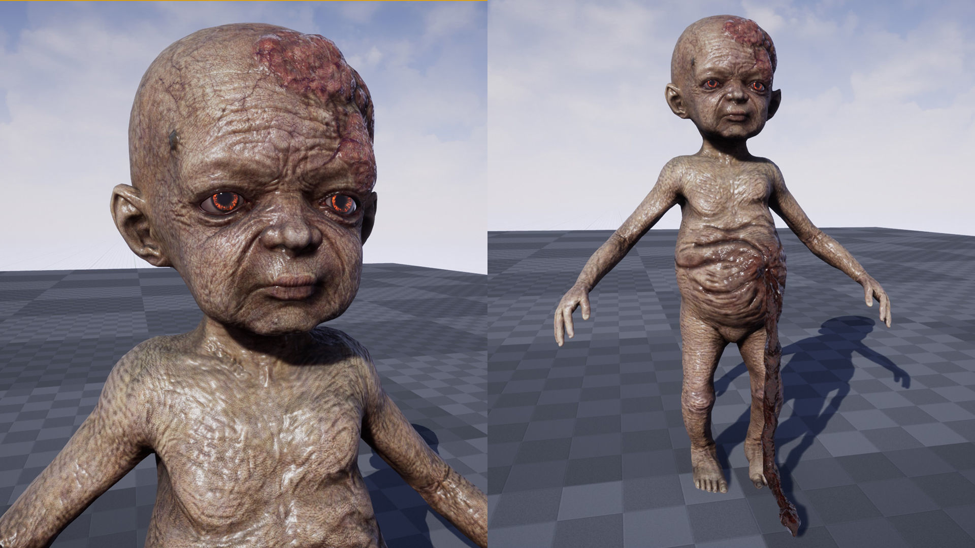 Homunculus Low-poly 3D model_12