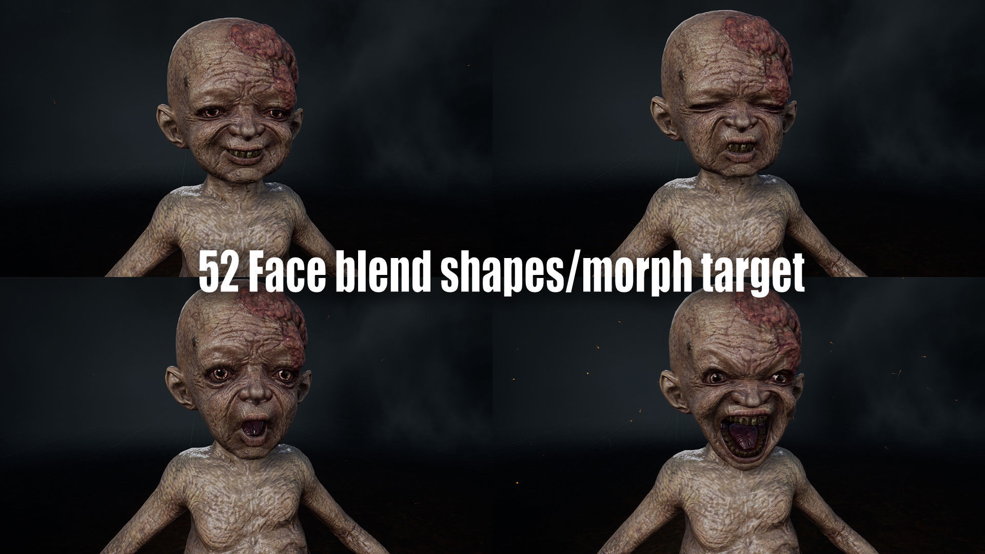 Homunculus Low-poly 3D model_9