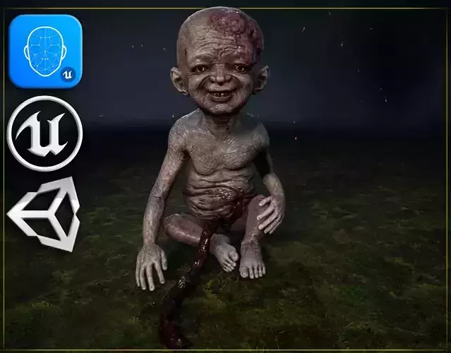 Homunculus Low-poly 3D model