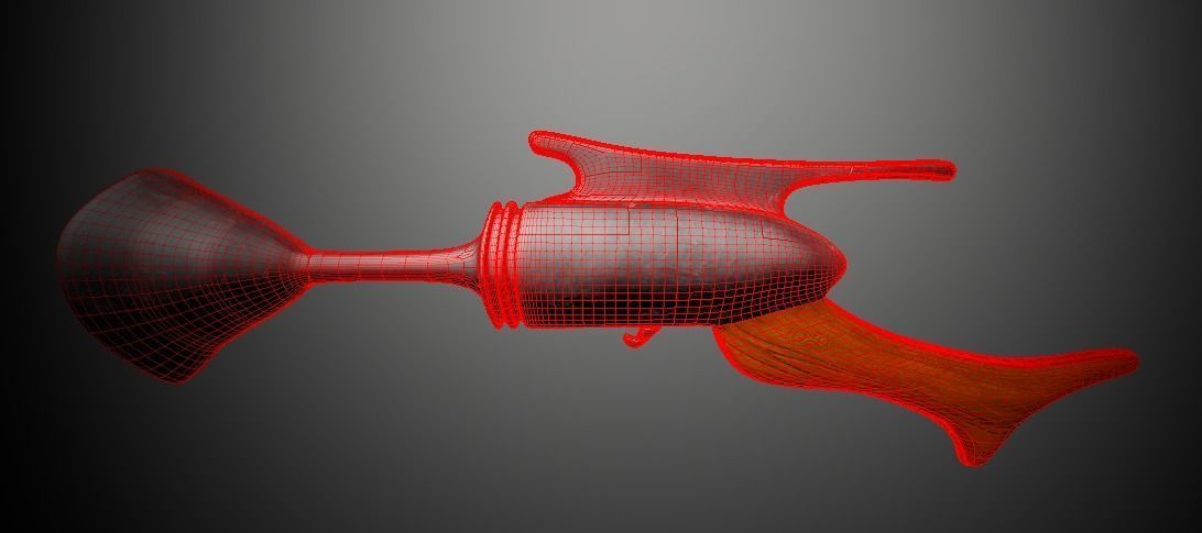 Cartoon Gun Low-poly 3D model Low-poly 3D model_4