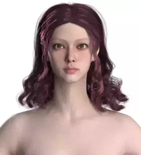 Short hair 040-FV2 for FV2 3D model from Clo3D Software