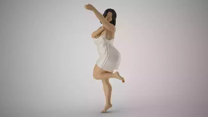 Girl Holding her Arm