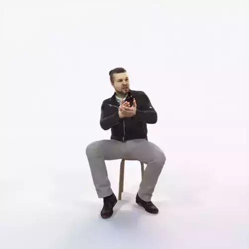 Keen 09G Explaining Sitting Casual Man