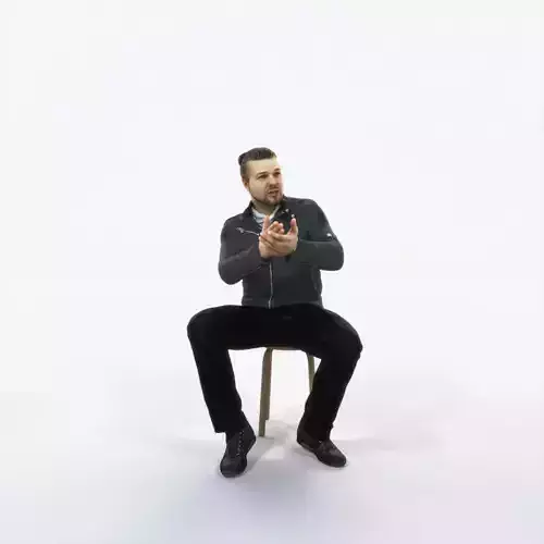 Keen 09D Explaining Sitting Casual Man