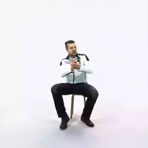 Keen 09A Explaining Sitting Casual Man