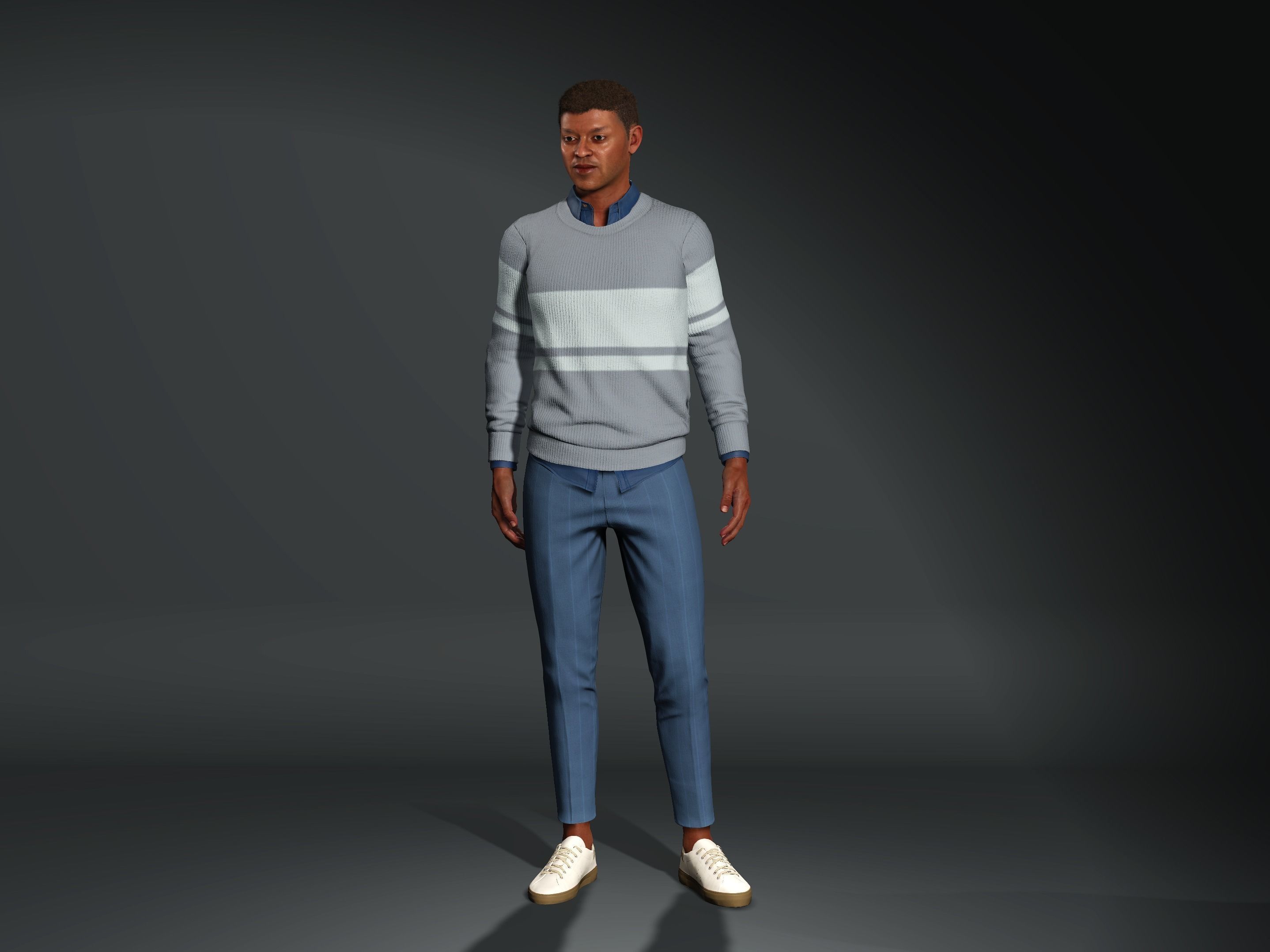 Amari-Male Character Low-poly 3D model_1