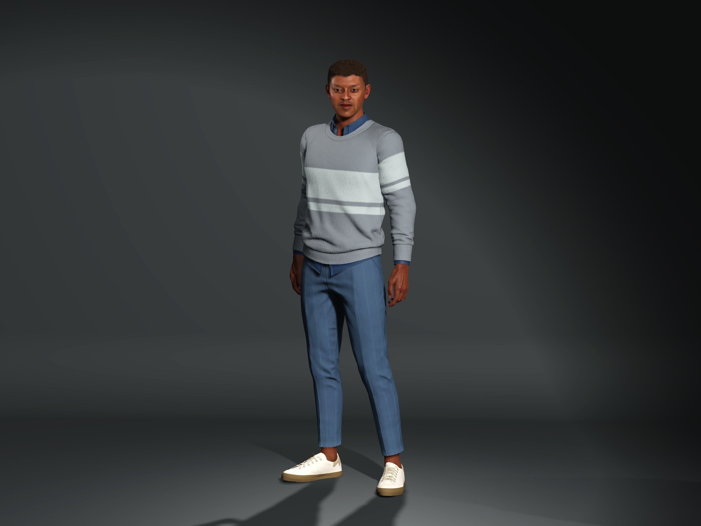 Amari-Male Character Low-poly 3D model_6