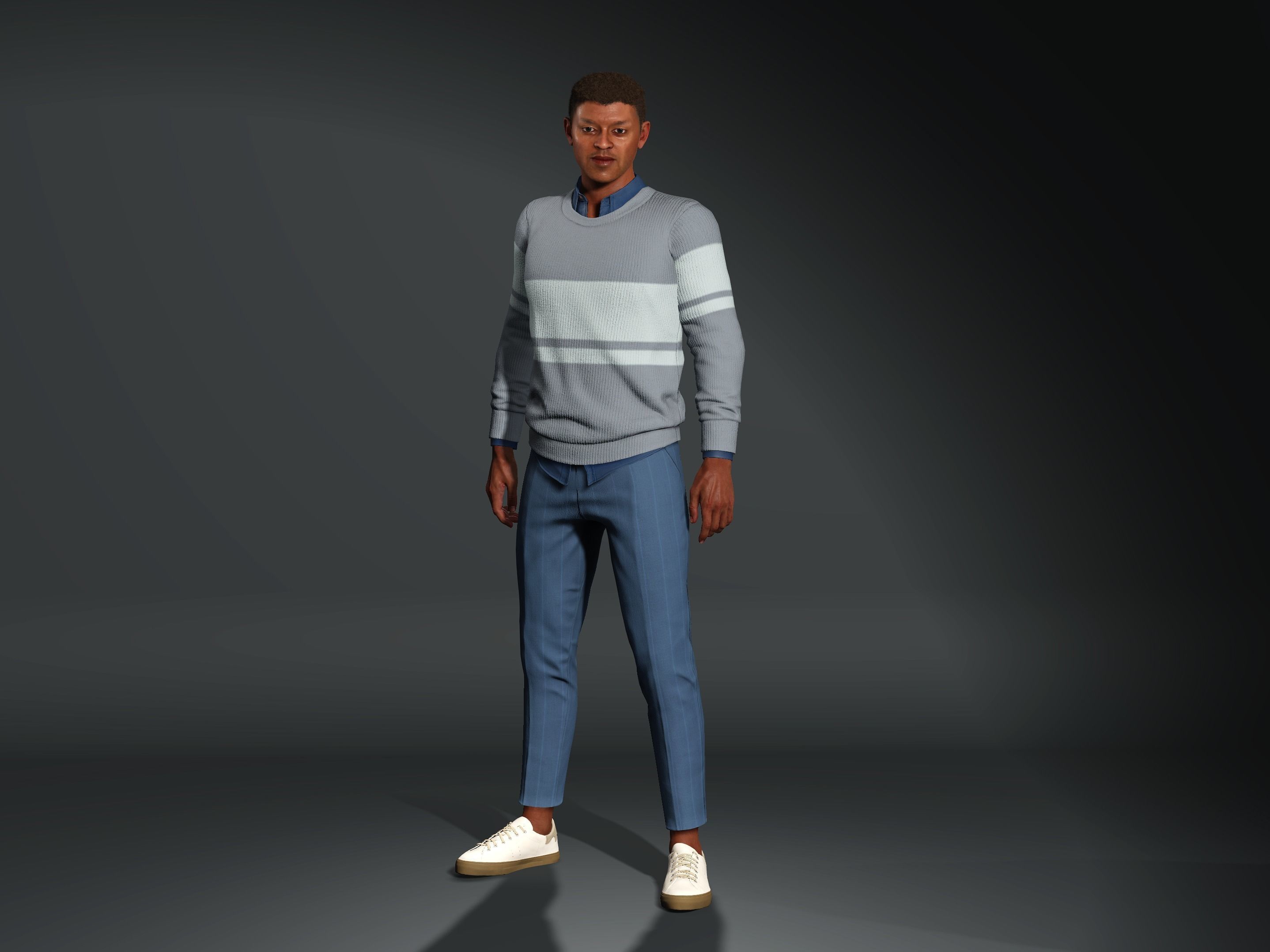Amari-Male Character Low-poly 3D model_3