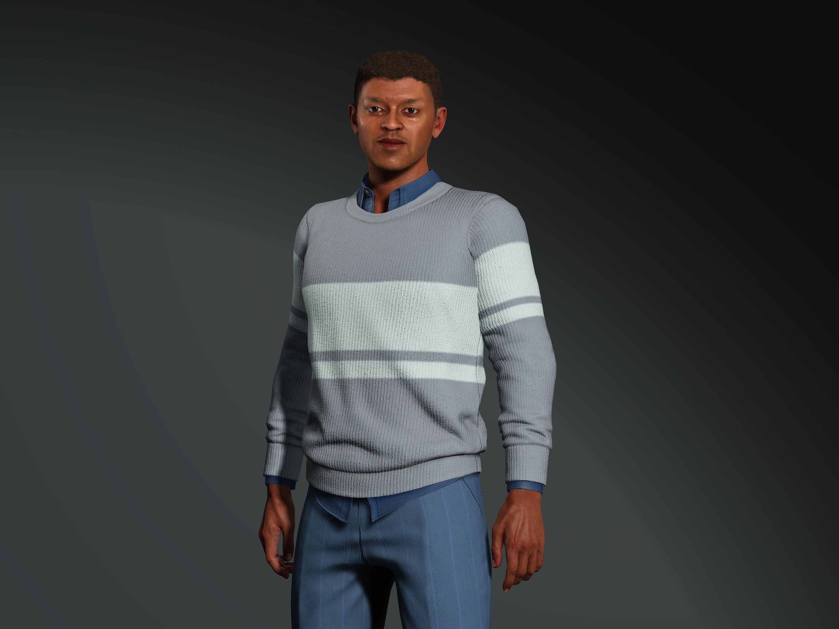 Amari-Male Character Low-poly 3D model_4