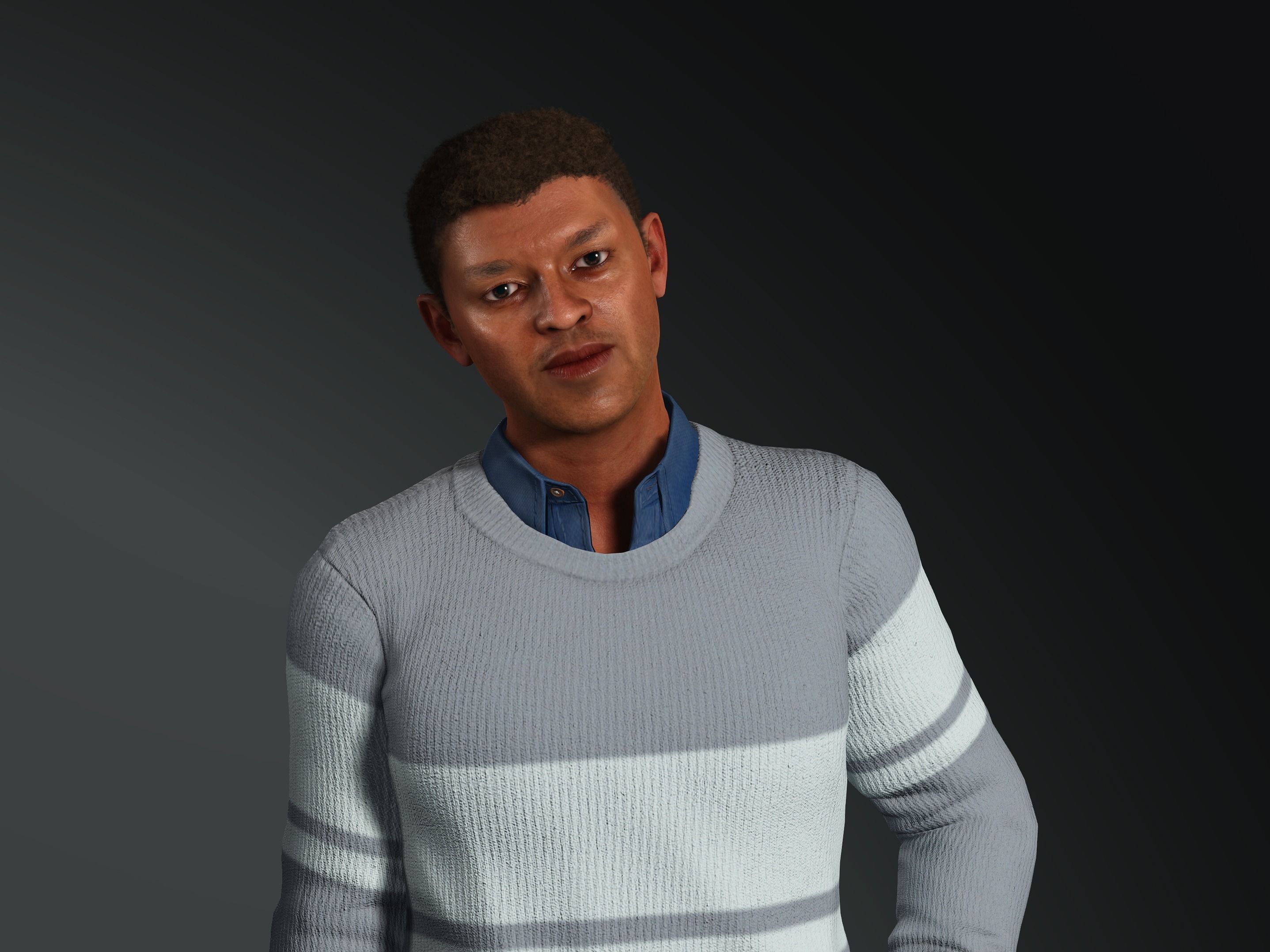 Amari-Male Character Low-poly 3D model_2