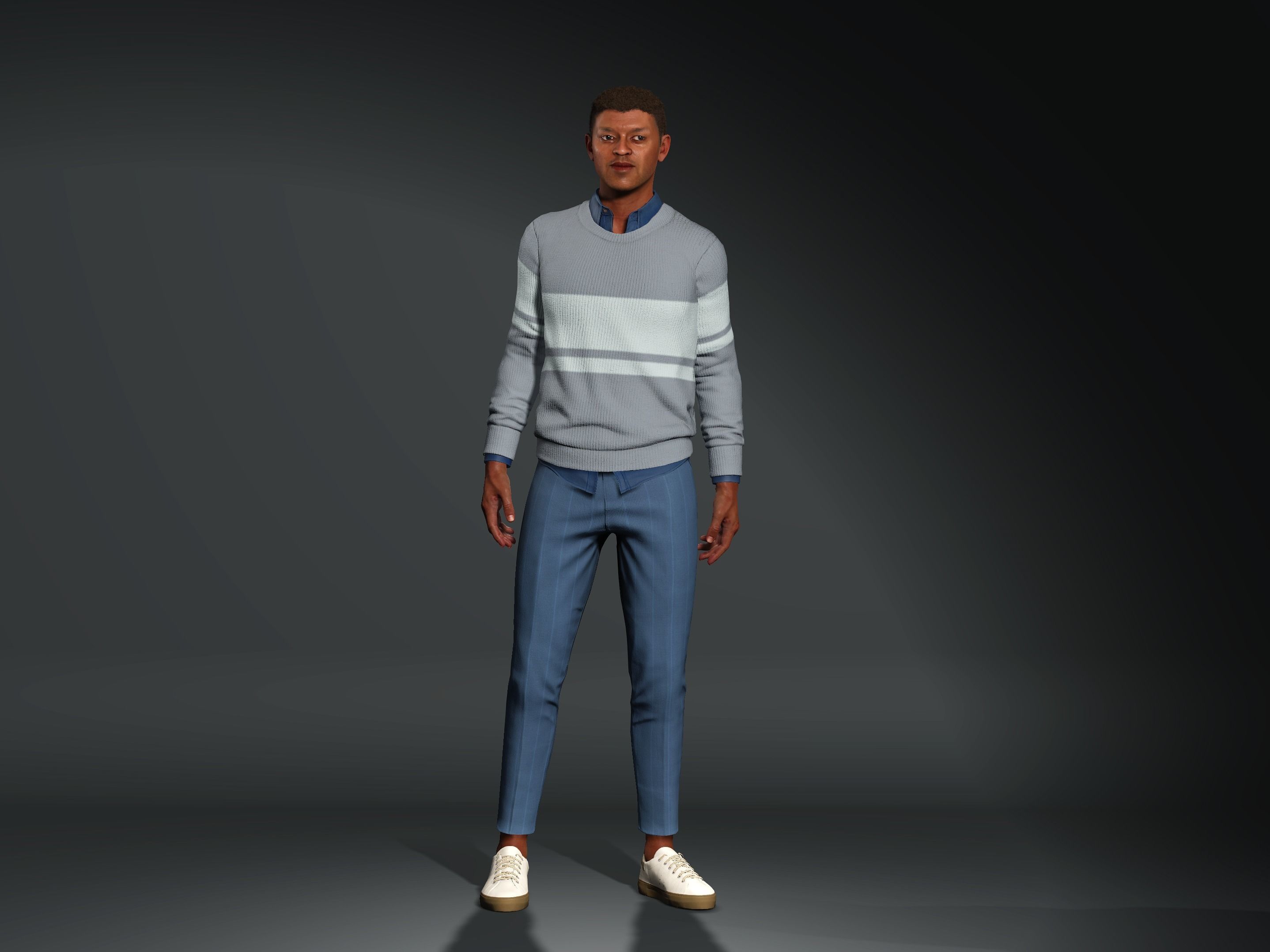 Amari-Male Character Low-poly 3D model_13