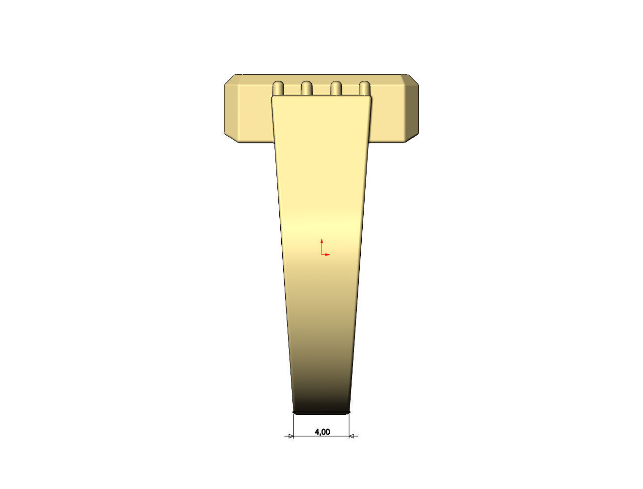 Diamond chamfred blank rectangular signet ring US sizes 7to10 3D print model_11