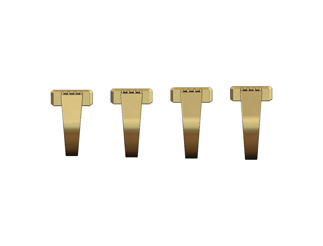 Diamond chamfred blank rectangular signet ring US sizes 7to10 3D print model_2