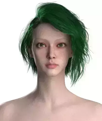 Short hair 042-FV2 for FV2 3D model from Clo3D Software