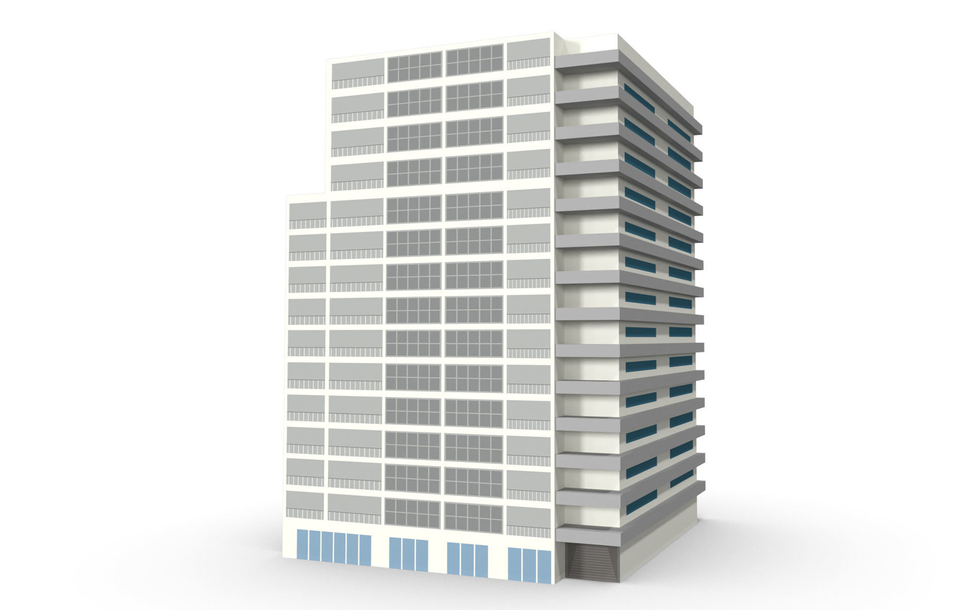 Building  Low-poly 3D model_3