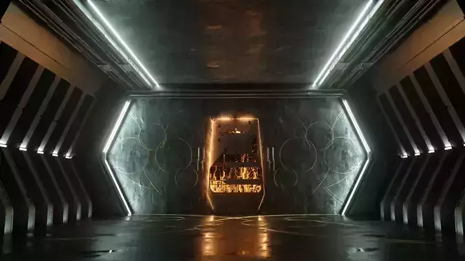 Sci-Fi Room Interior Design 3D model