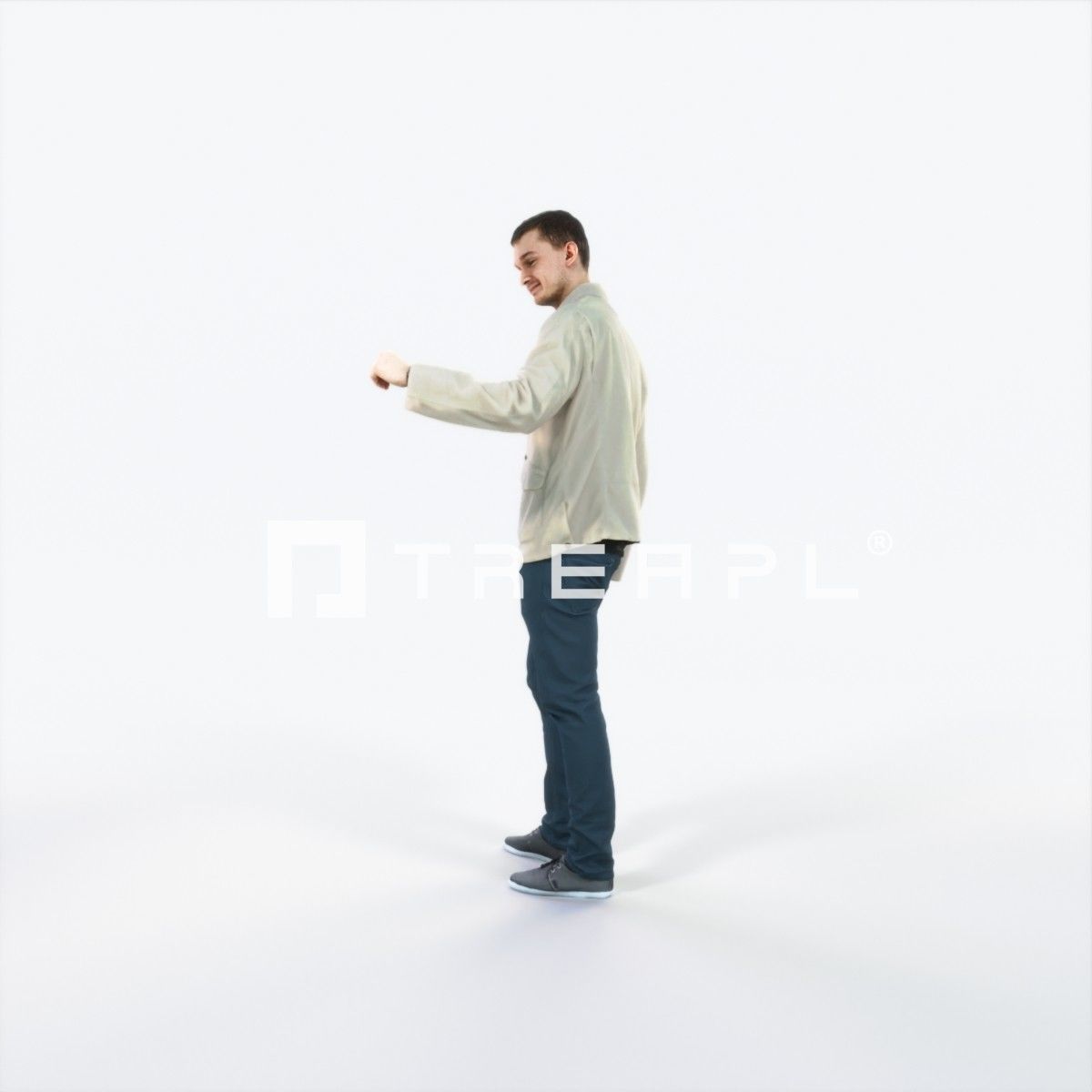 Lucky 12I Couple Casual Man Low-poly 3D model_5