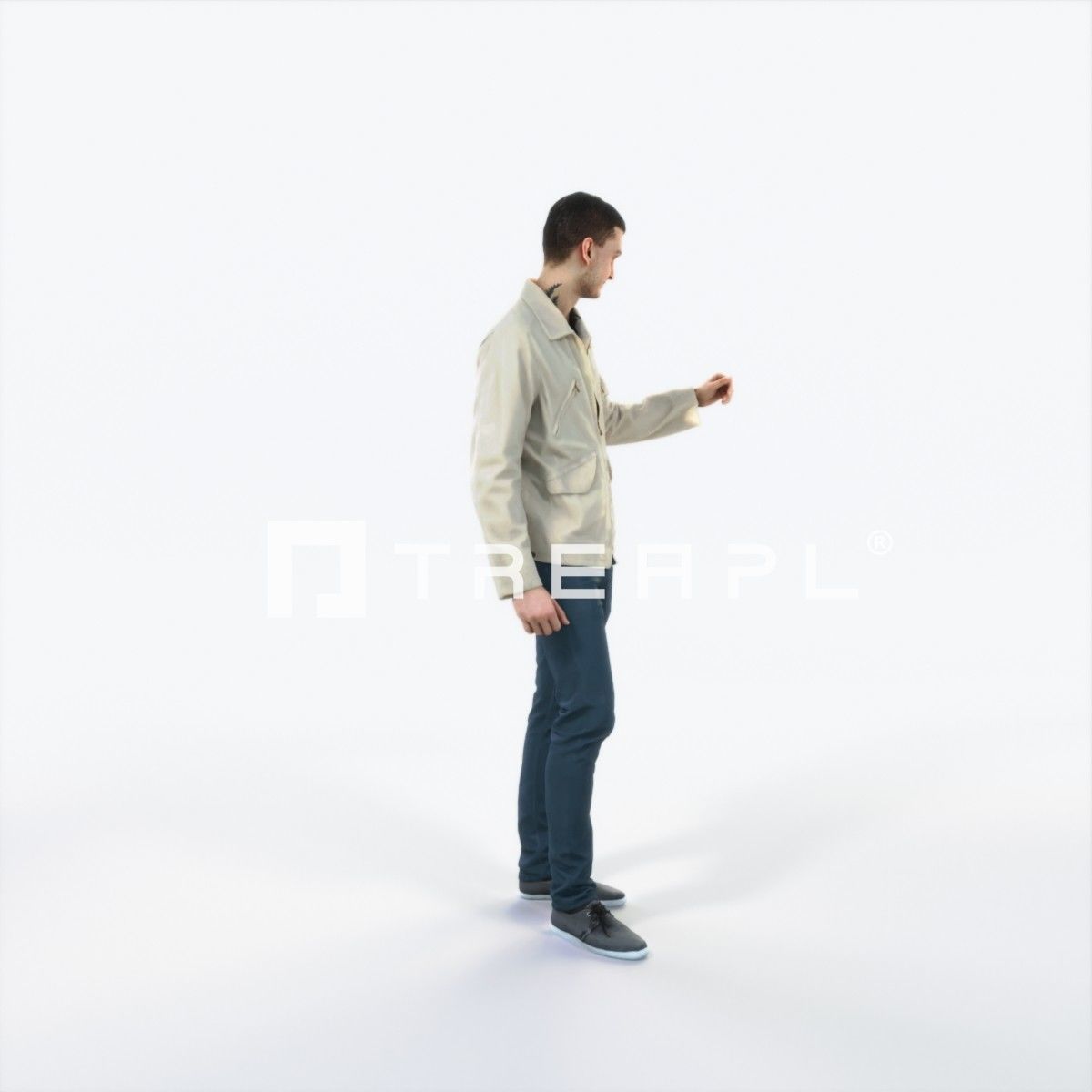 Lucky 12I Couple Casual Man Low-poly 3D model_2