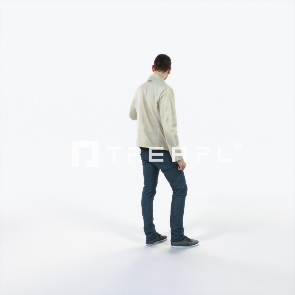 Lucky 12I Couple Casual Man Low-poly 3D model_3