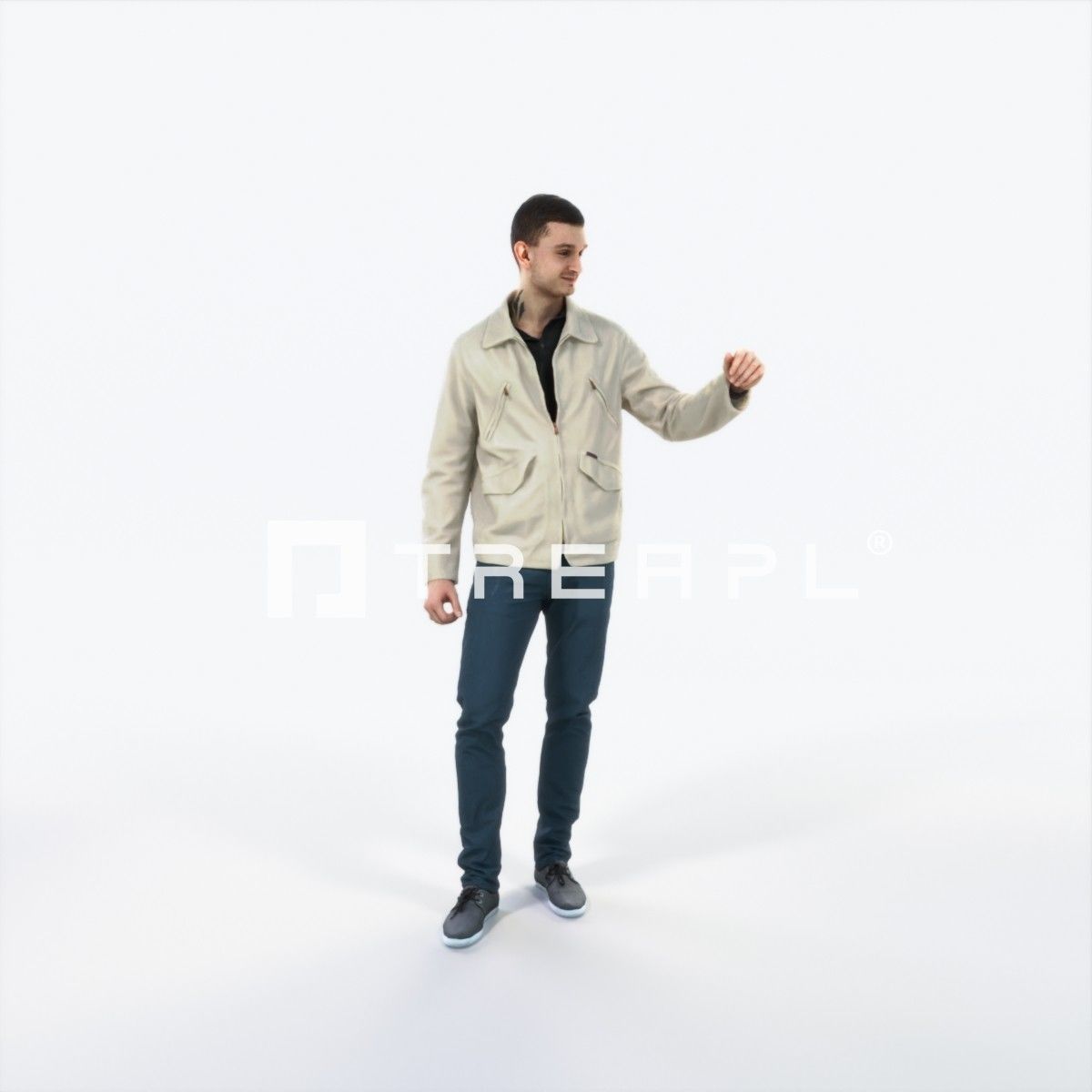 Lucky 12I Couple Casual Man Low-poly 3D model_1