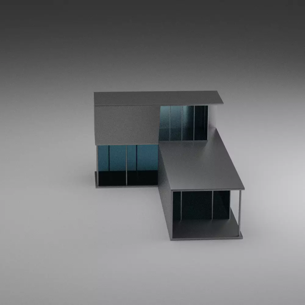 futuristic 3d home Free 3D model