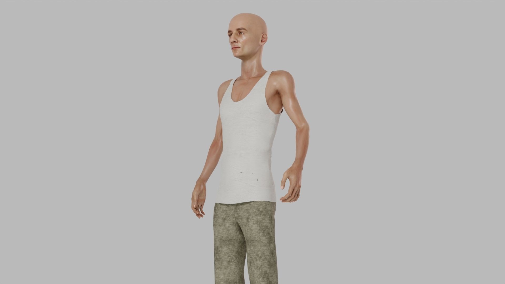 Man  Character With Mixamo Rig 3D model_2