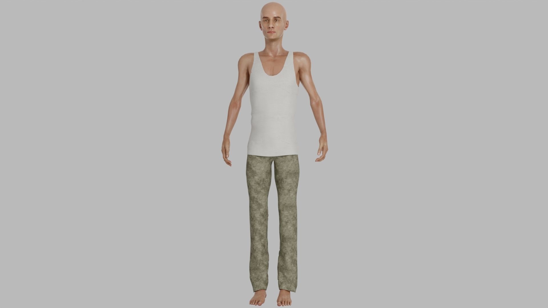 Man  Character With Mixamo Rig 3D model_5