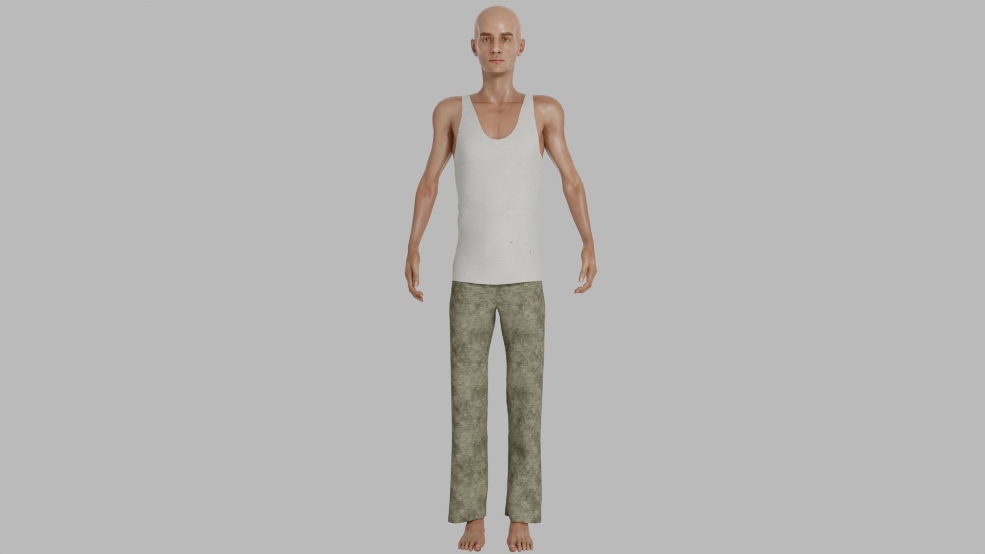 Man  Character With Mixamo Rig 3D model_7