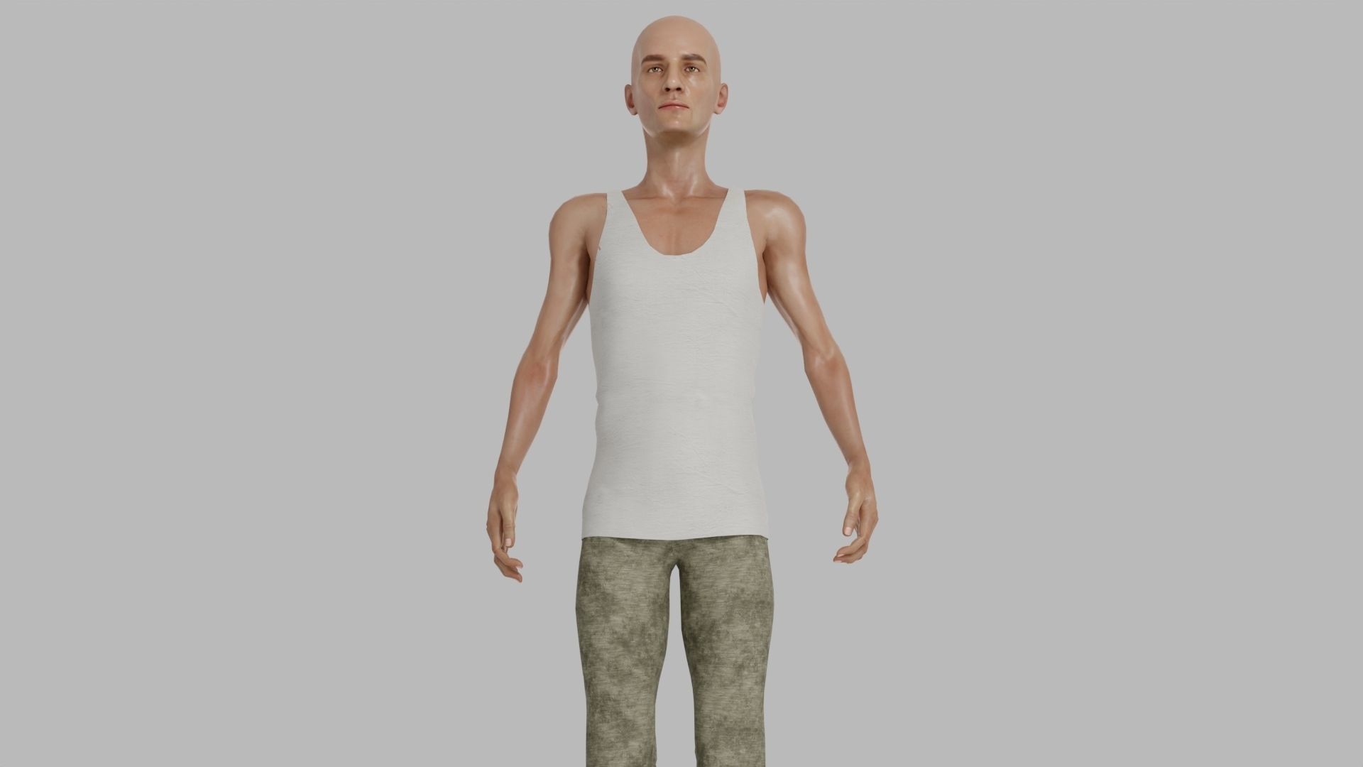 Man  Character With Mixamo Rig 3D model_1