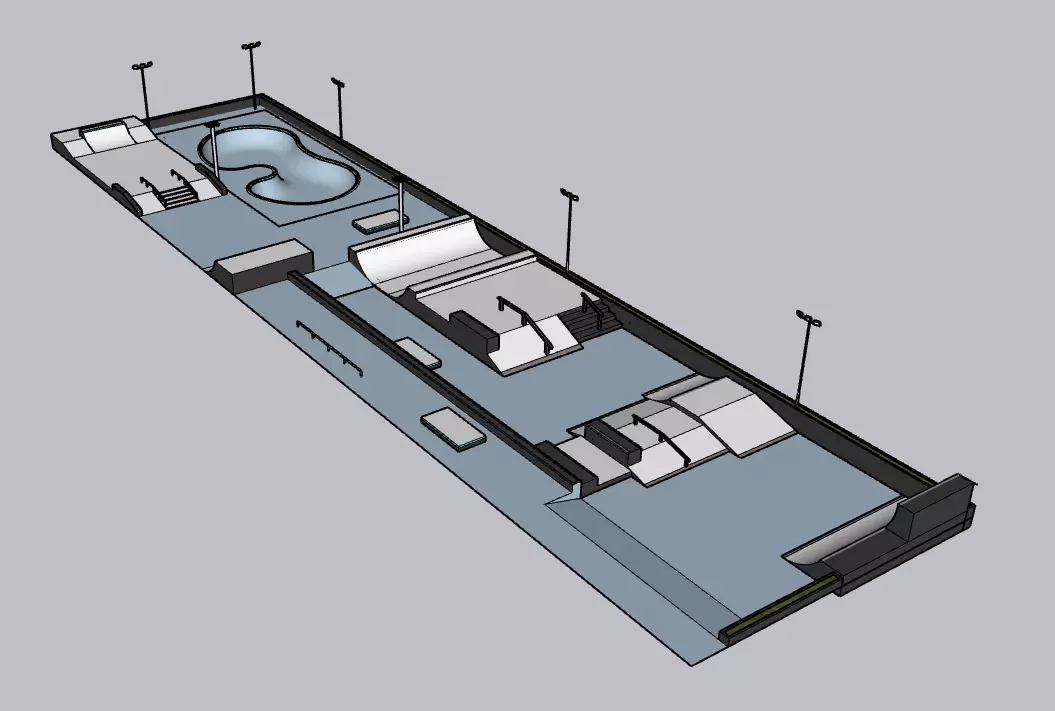 Skatepark 3D model_0
