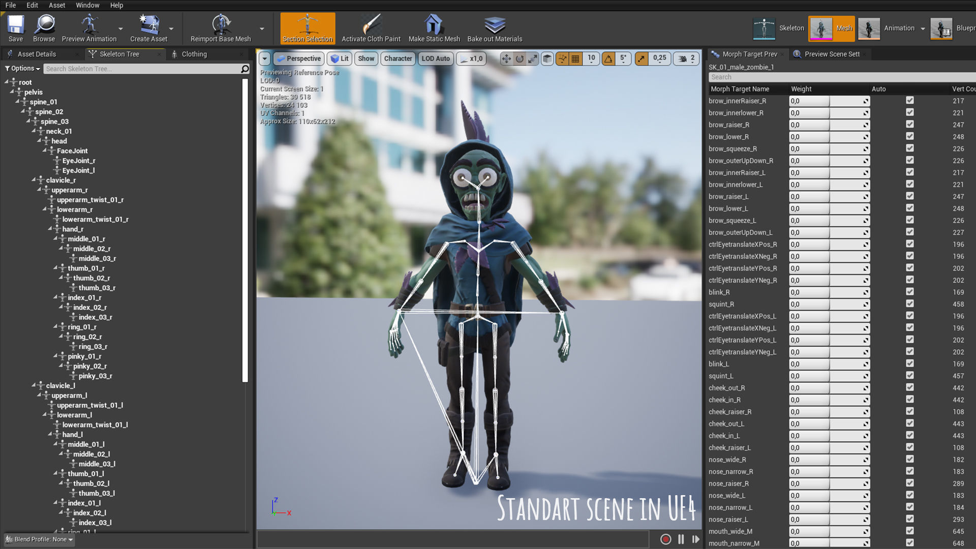 Stylized male Zombie 1 Low-poly 3D model_26