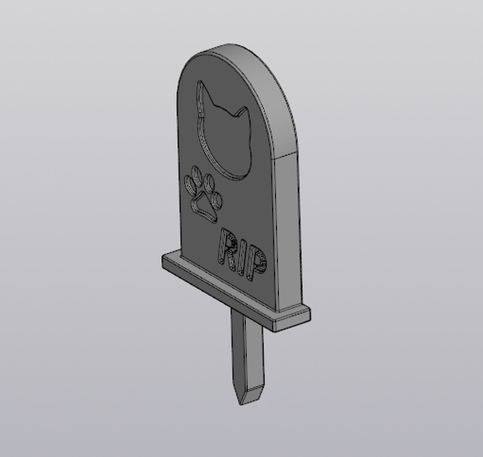 Set 5 models Pet cemetery Planter decoration 3D print model_6