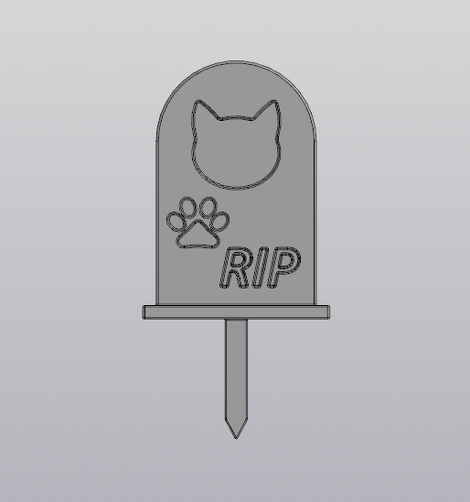 Set 5 models Pet cemetery Planter decoration 3D print model_5